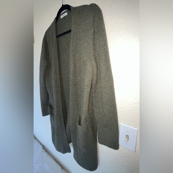 Madewell Super Soft Forrest Green Open-Front Cardigan W/ Pockets  SIZE SMALL - Picture 3 of 8